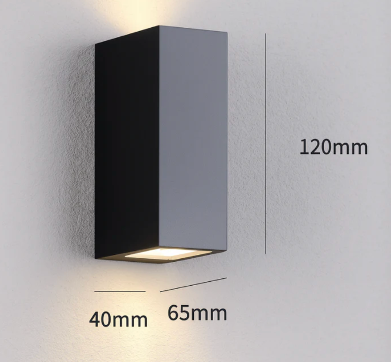 Kinkiet elewacyjny LED góra-dół — nowoczesna lampa zewnętrzna, 2 rozmiary | Norivo Norivo