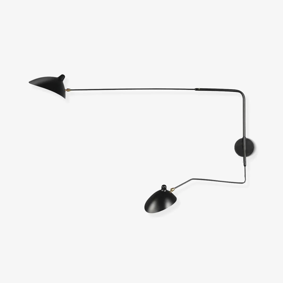 Designerska lampa ścienna z podwójnym ramieniem — regulowany kinkiet do salonu, biura i sypialni | Norivo Norivo