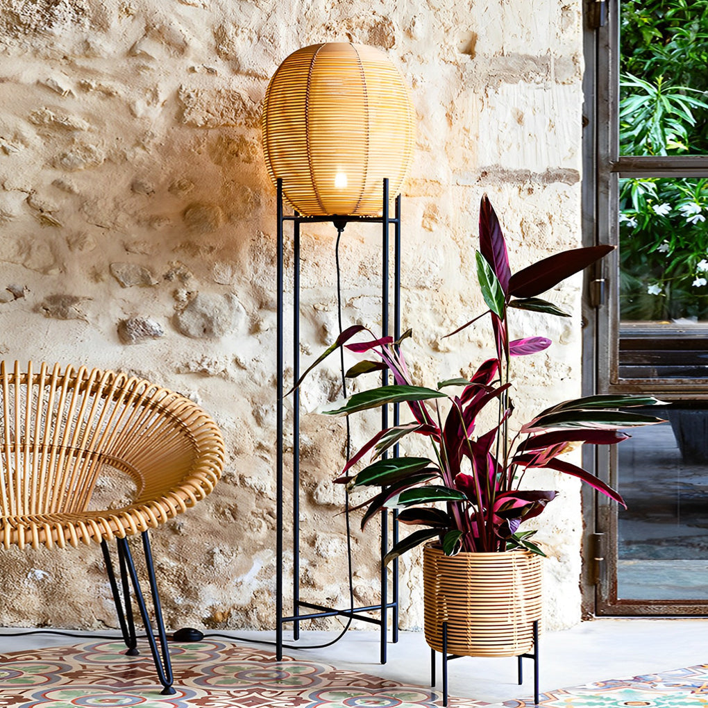 Lampa rattan boho zdjęcie 6