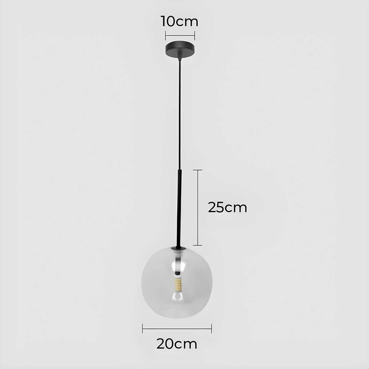 Lampa wisząca ORB — minimalistyczna kula szklana | Norivo Norivo