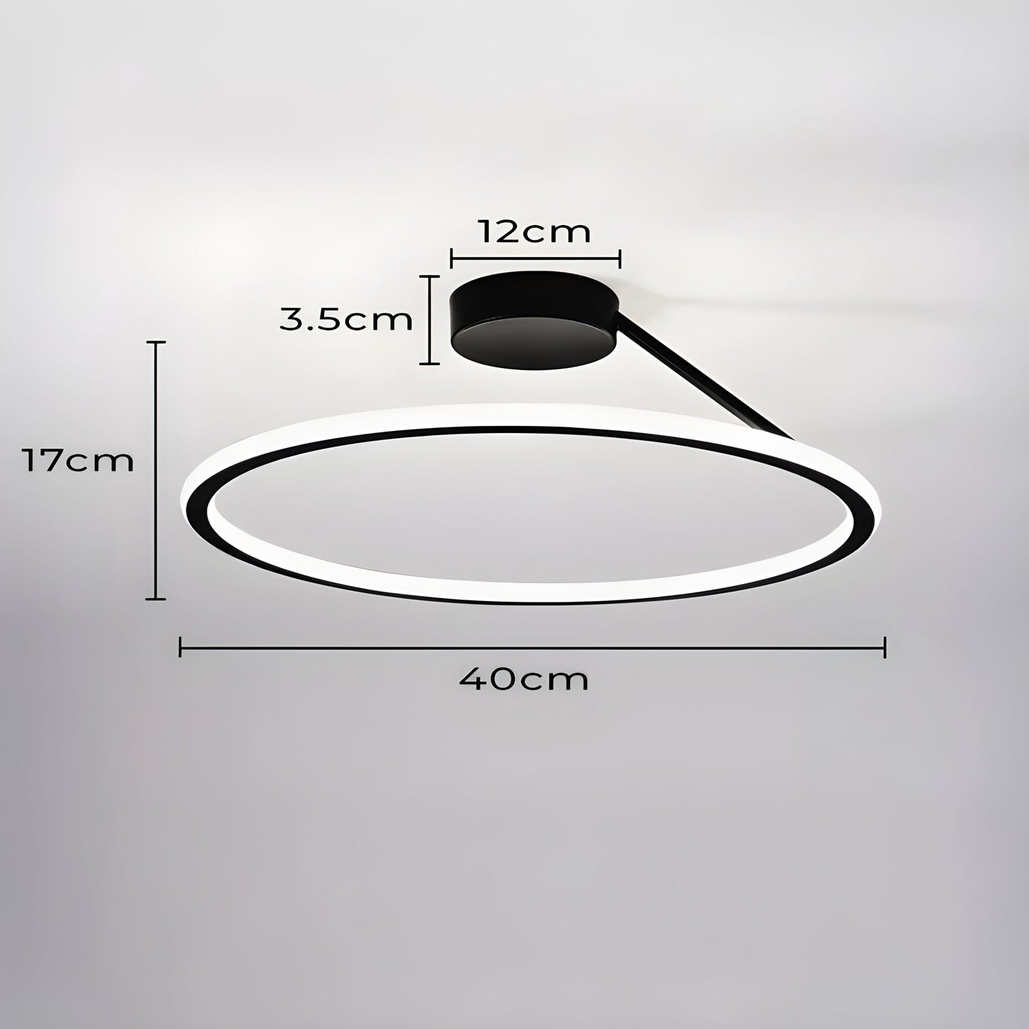 Lampa sufitowa ELENA — okrągła, minimalistyczna, semi flush mount | Norivo Norivo
