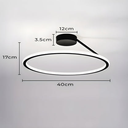 Lampa sufitowa ELENA — okrągła, minimalistyczna, semi flush mount | Norivo Norivo