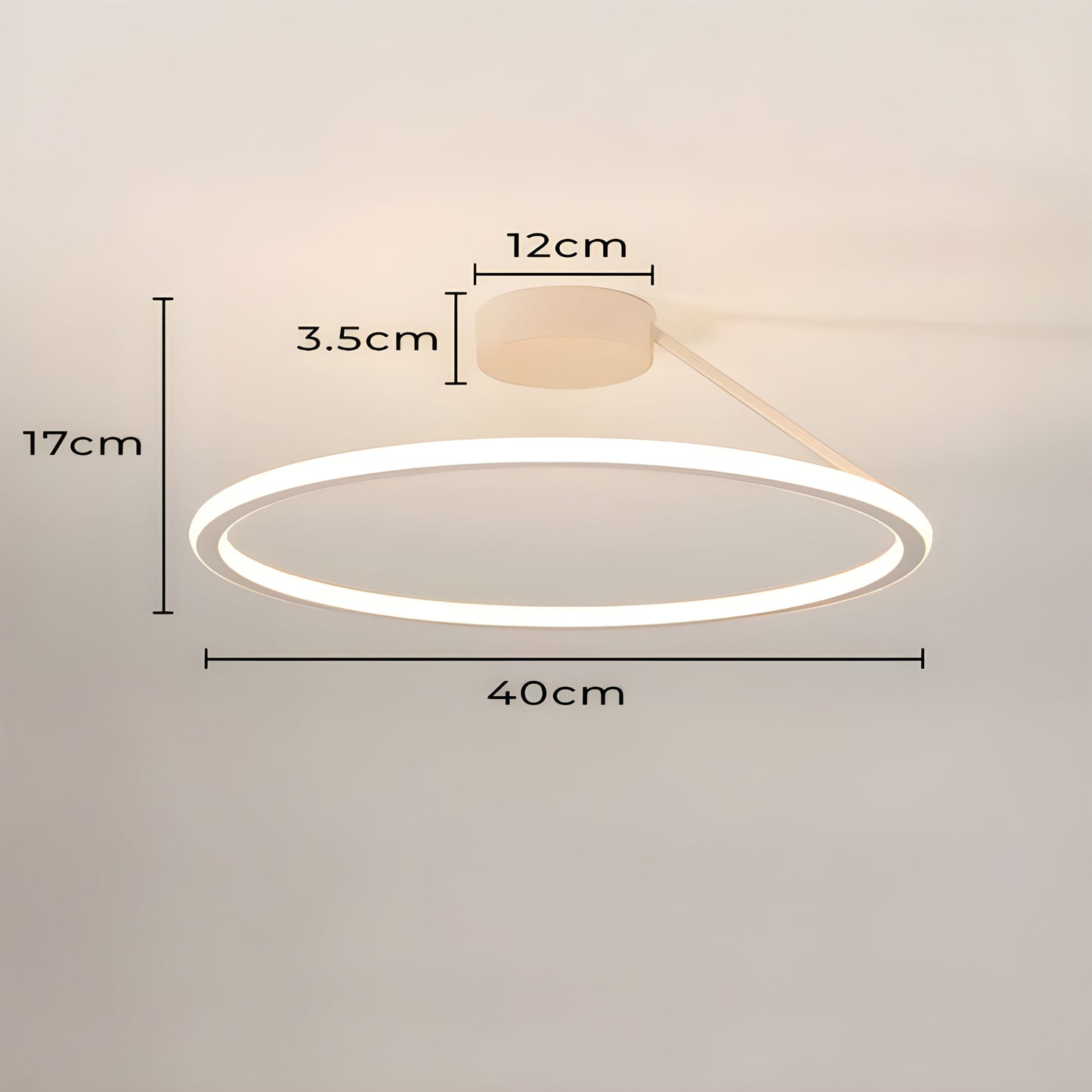Lampa sufitowa ELENA — okrągła, minimalistyczna, semi flush mount | Norivo Norivo