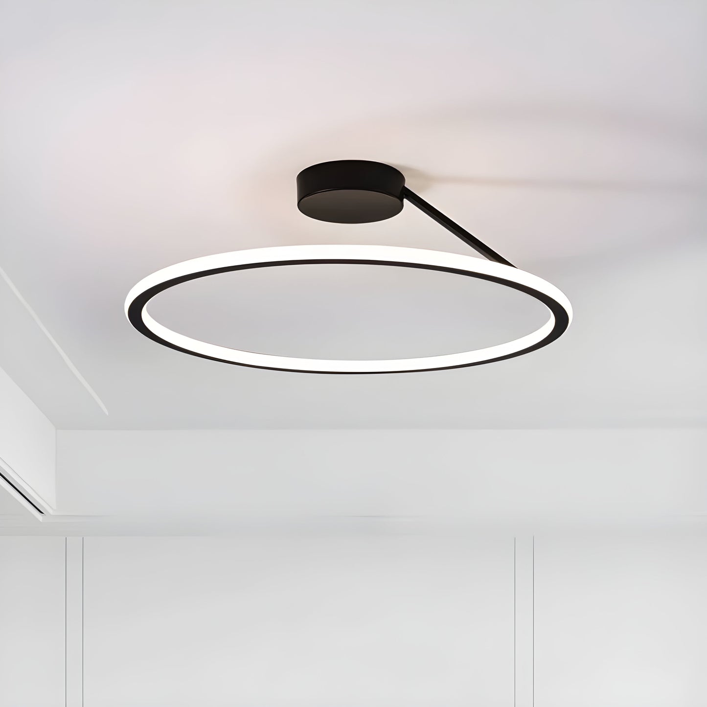 Lampa sufitowa ELENA — okrągła, minimalistyczna, semi flush mount | Norivo Norivo