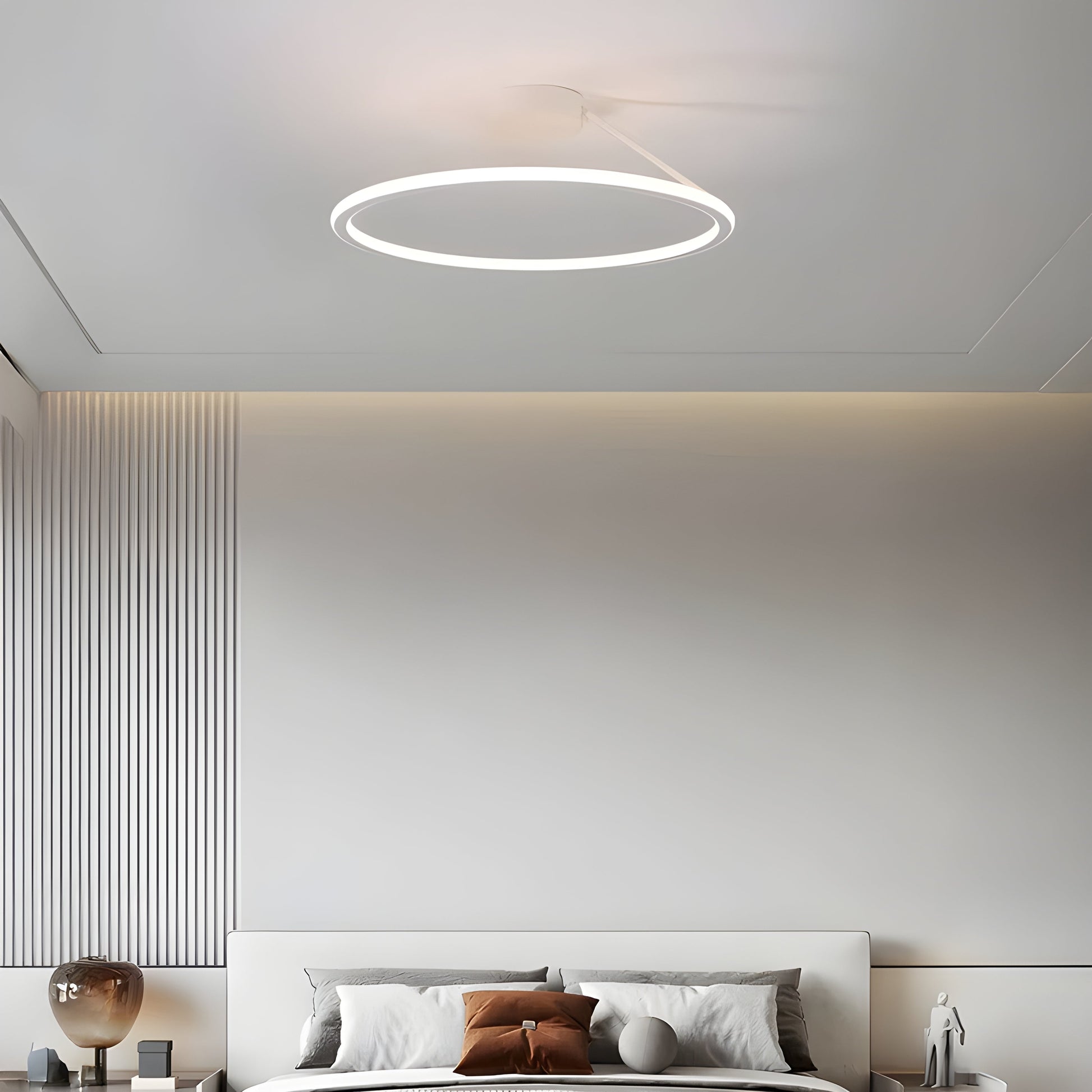 Lampa sufitowa ELENA — okrągła, minimalistyczna, semi flush mount | Norivo Norivo