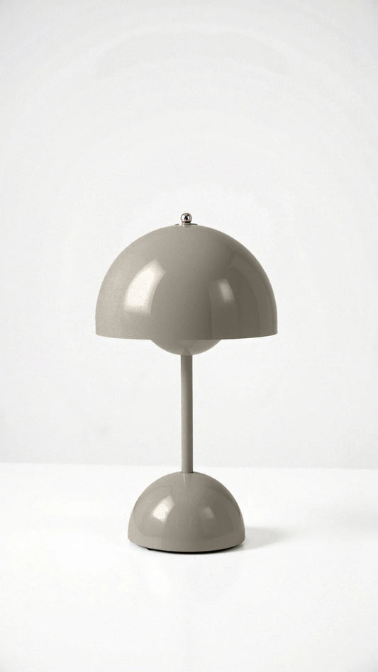 Bezprzewodowa lampa stołowa szara
