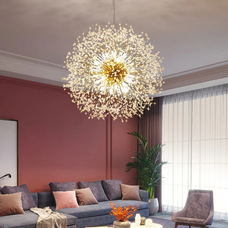 Ekskluzywny żyrandol z kryształkami — efektowna lampa sufitowa glamour | Norivo Norivo