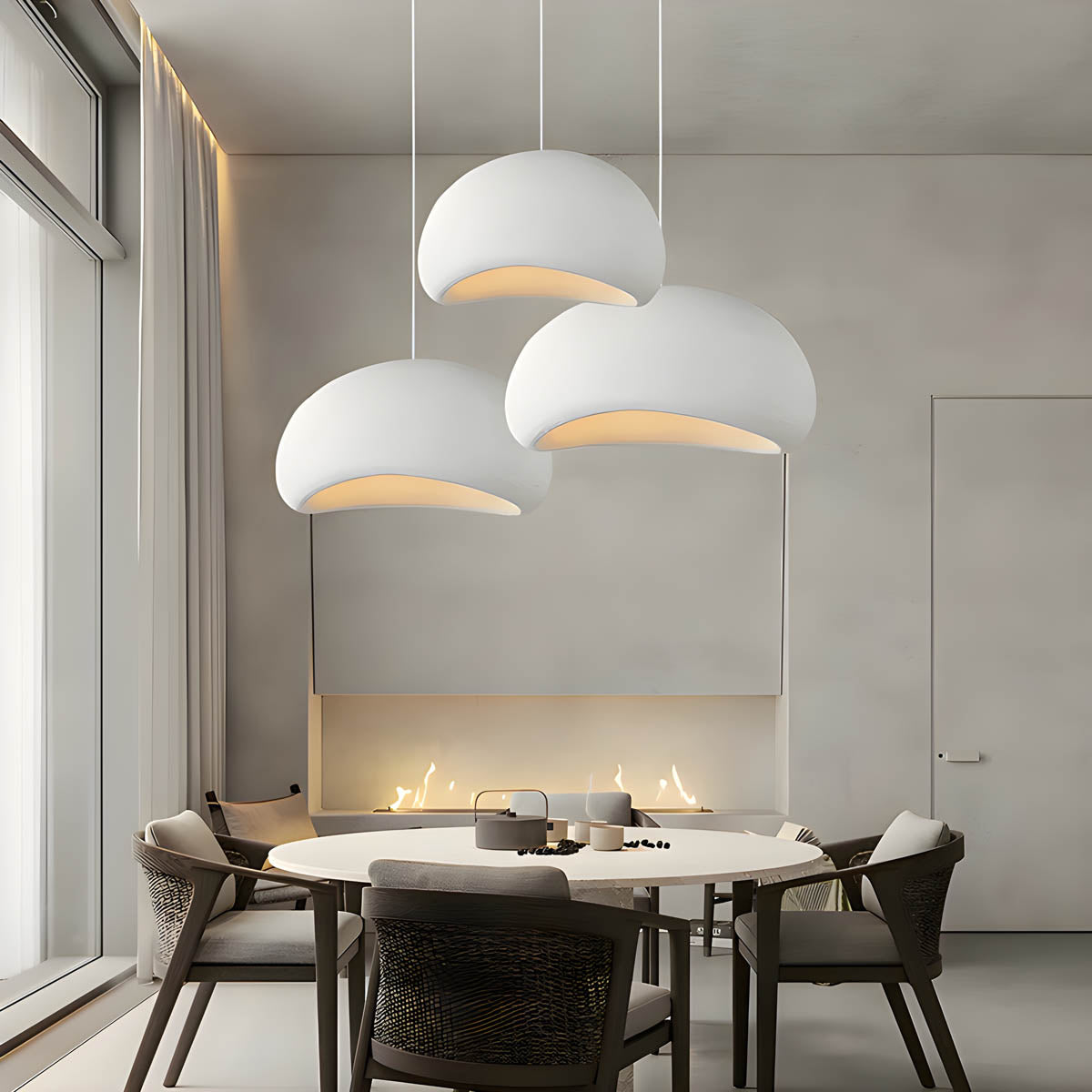 Lampa wisząca WABILUME — styl wabi-sabi, regulowana wysokość | Norivo Norivo