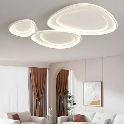 Lampa sufitowa RIPPLE — designerskie oświetlenie z efektem fal, chrom lub biały | Norivo Norivo