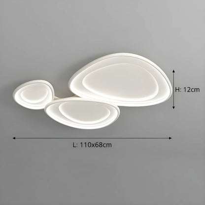 Lampa sufitowa RIPPLE — designerskie oświetlenie z efektem fal, chrom lub biały | Norivo Norivo