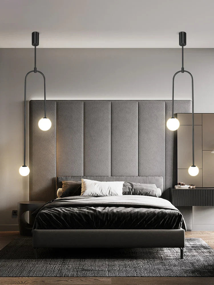 Lampa wisząca LED z kulistymi kloszami — minimalistyczny design | Norivo Norivo