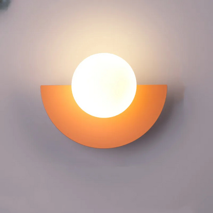 Nowoczesna lampa ścienna LED w kształcie półkola — geometryczny design, 12 wariantów | Norivo Norivo