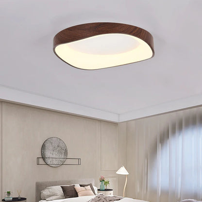 Skandynawska lampa sufitowa LED z efektem drewna — 5 kolorów, 3 rozmiary | Norivo Norivo