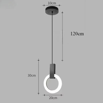 Lampa wisząca LED złoty pierścień | Norivo Norivo