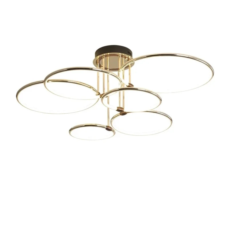 Żyrandol LED z pierścieniami — geometryczna lampa sufitowa | Norivo Norivo