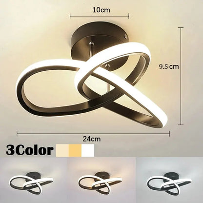 Lampa sufitowa LED — geometryczna oprawa trzy pierścienie, styl modern | Norivo Norivo
