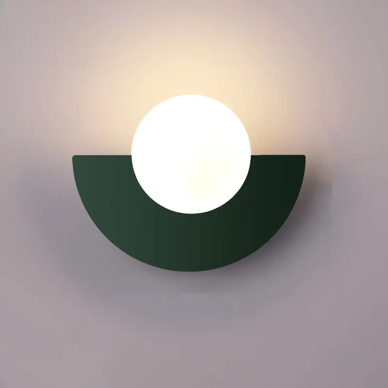 Nowoczesna lampa ścienna LED w kształcie półkola — geometryczny design, 12 wariantów | Norivo Norivo