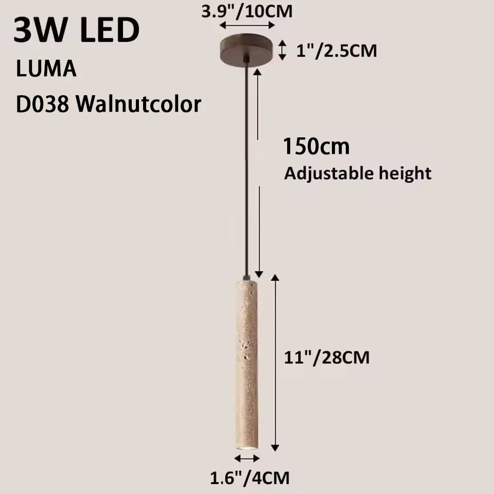 Lampa wisząca z kamienia — minimalistyczna lampa sufitowa dekoracyjna | Norivo Norivo