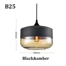 Lampa wisząca FUSIO — drewno i szkło bursztynowe, mix&match | Norivo Norivo