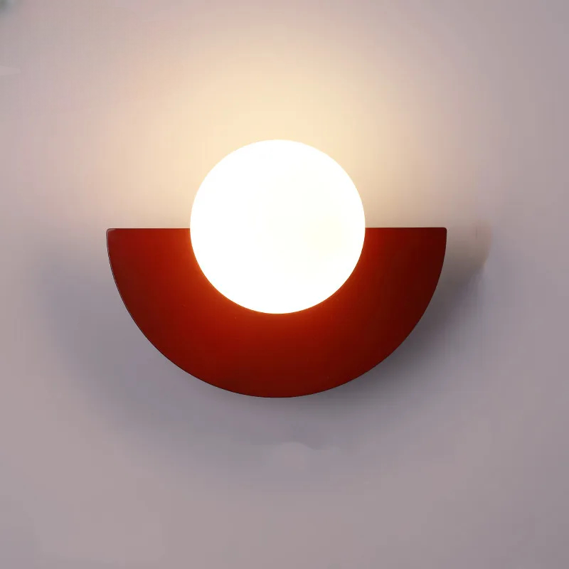 Nowoczesna lampa ścienna LED w kształcie półkola — geometryczny design, 12 wariantów | Norivo Norivo