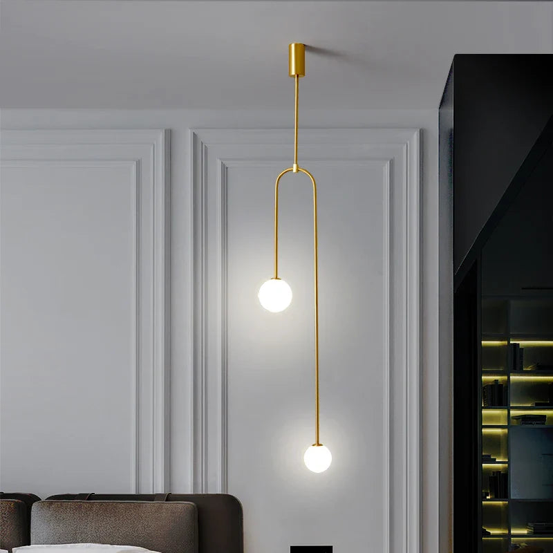 Lampa wisząca LED z kulistymi kloszami — minimalistyczny design | Norivo Norivo