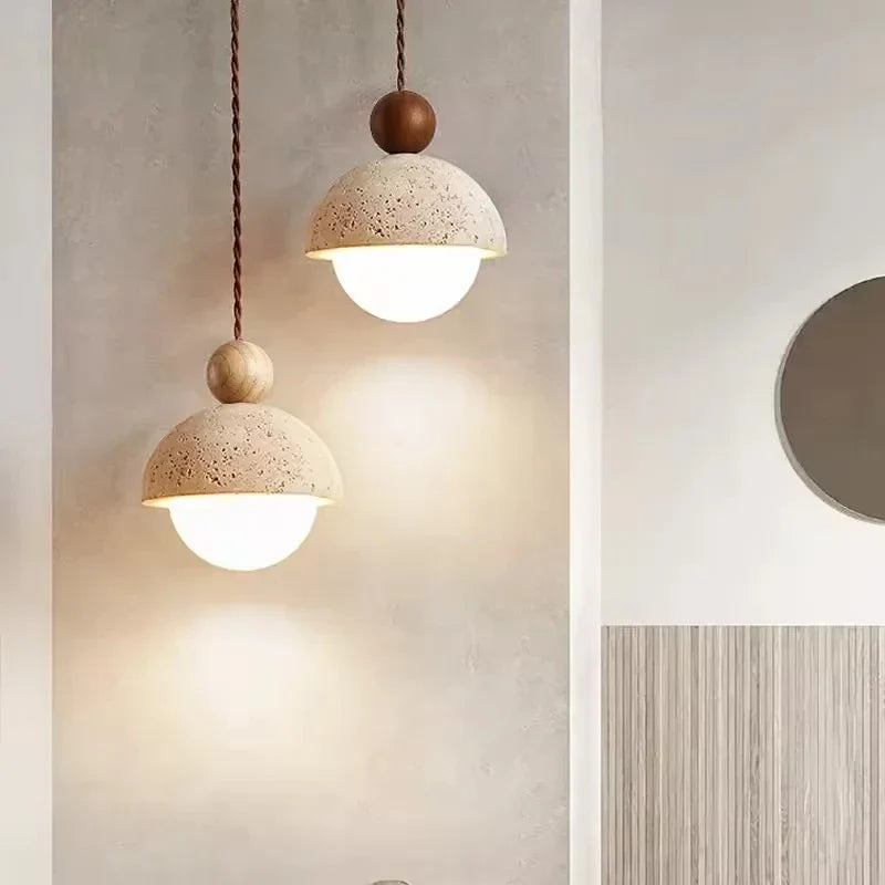 Lampa wisząca z kamienia — minimalistyczna lampa sufitowa dekoracyjna | Norivo Norivo