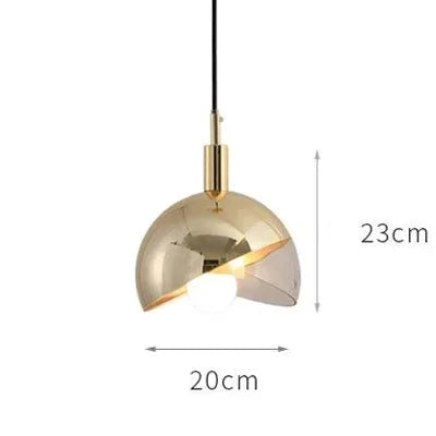 Lampa wisząca LED — złoto i dymione szkło | Norivo Norivo