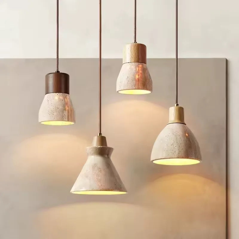 Lampa wisząca z kamienia — minimalistyczna lampa sufitowa dekoracyjna | Norivo Norivo