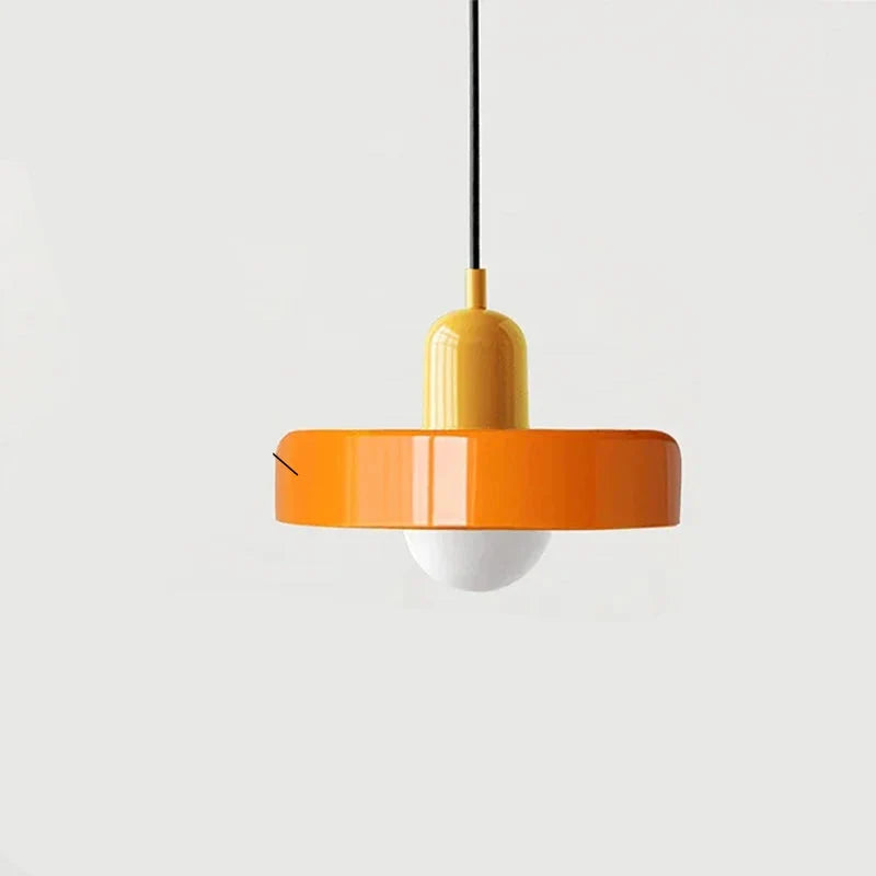 Lampa wisząca z kolorowym szklanym kloszem Bauhaus | Norivo Norivo