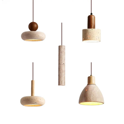 Lampa wisząca z kamienia — minimalistyczna lampa sufitowa dekoracyjna | Norivo Norivo