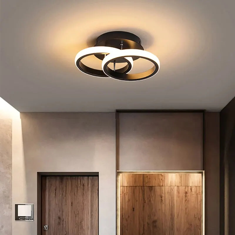Lampa sufitowa LED — geometryczna oprawa trzy pierścienie, styl modern | Norivo Norivo
