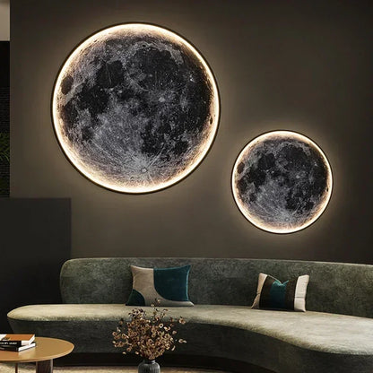 Lampa ścienna LED — księżyc 3D Norivo