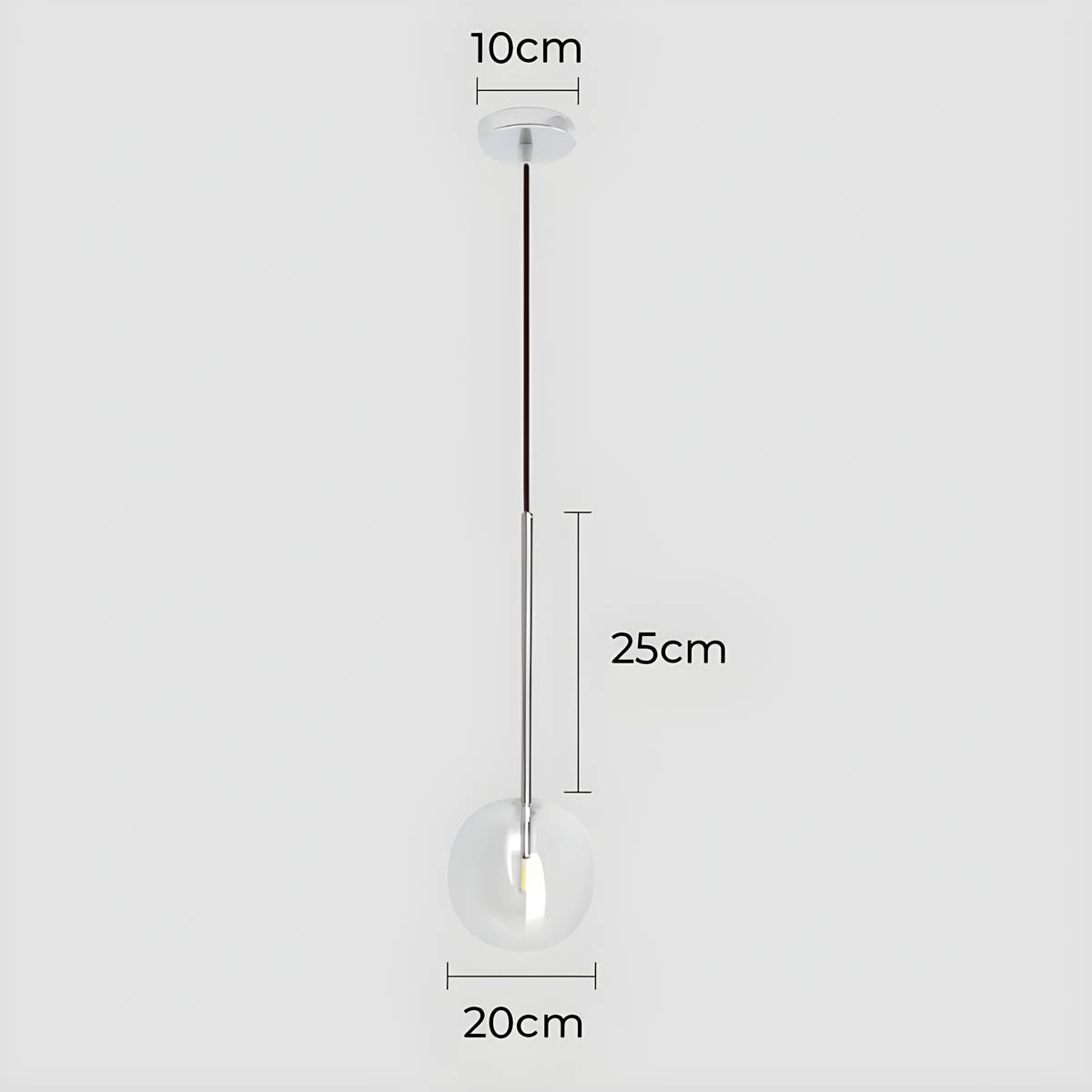 Lampa wisząca ORB — minimalistyczna kula szklana | Norivo Norivo