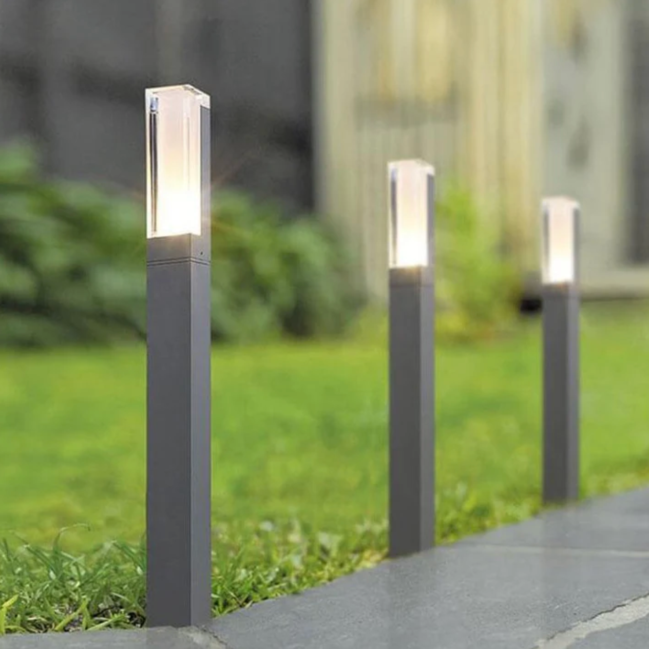 Nowoczesna lampa ogrodowa LED — wodoodporny słupek zewnętrzny, 2 rozmiary | Norivo Norivo