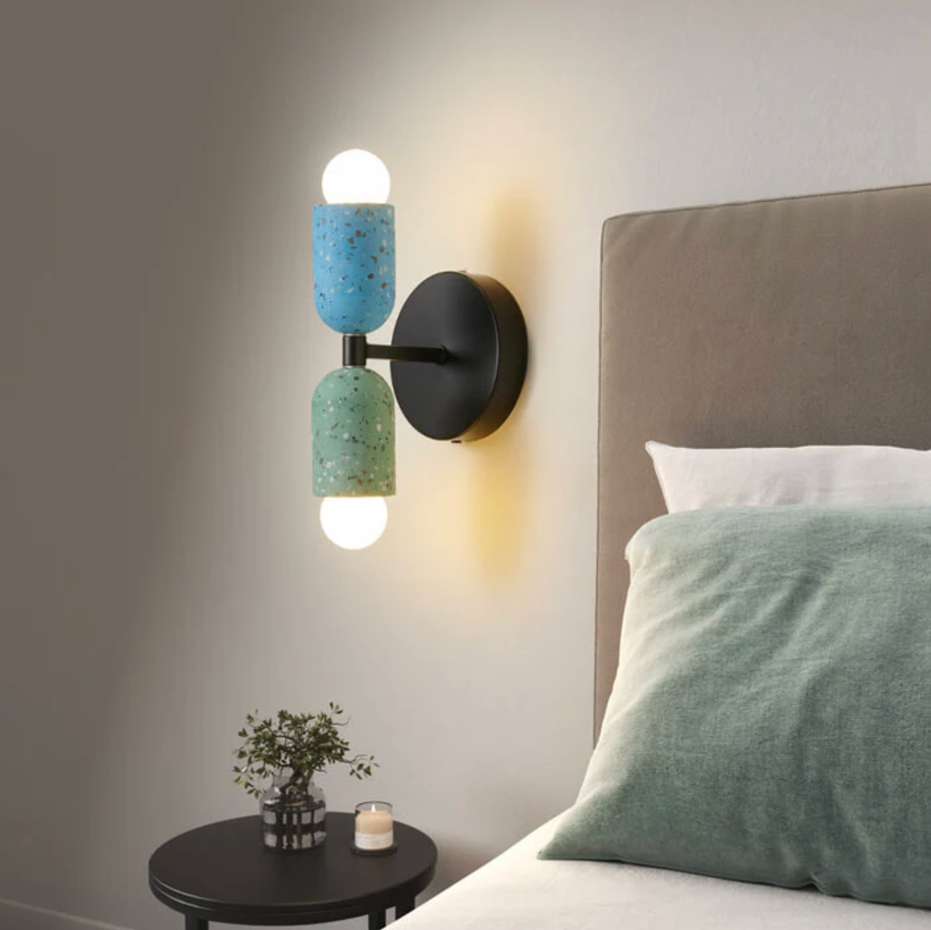 Nowoczesny kinkiet ścienny LED terrazzo — designerskie oświetlenie dekoracyjne | Norivo Norivo
