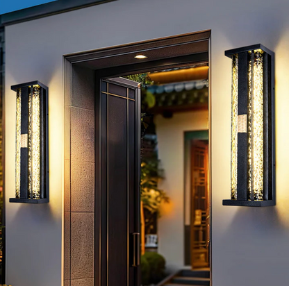 Lampa ścienna LED zewnętrzna — kinkiet elewacyjny ze stali i miedzi, 4 rozmiary | Norivo Norivo