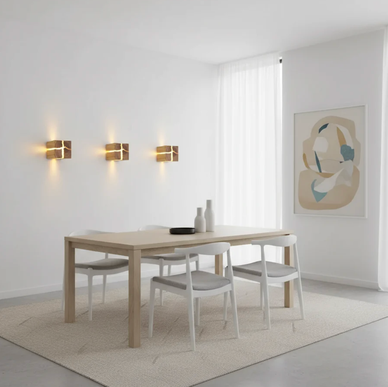 Drewniany kinkiet ścienny LED handmade — lampa z naturalnego drewna | Norivo Norivo