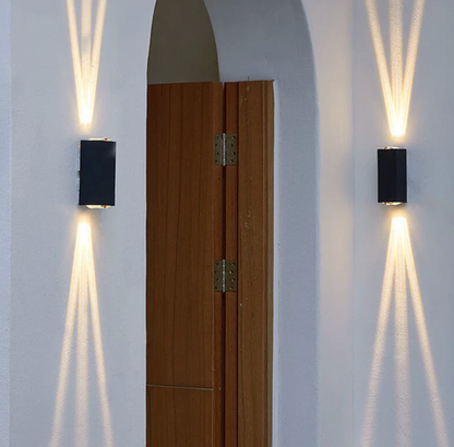 Kinkiet elewacyjny LED góra-dół — nowoczesna lampa zewnętrzna, 2 rozmiary | Norivo Norivo