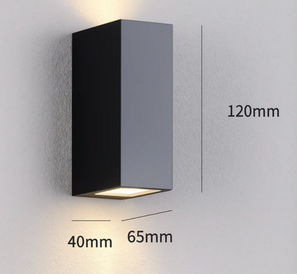 Kinkiet elewacyjny LED góra-dół — nowoczesna lampa zewnętrzna, 2 rozmiary | Norivo Norivo