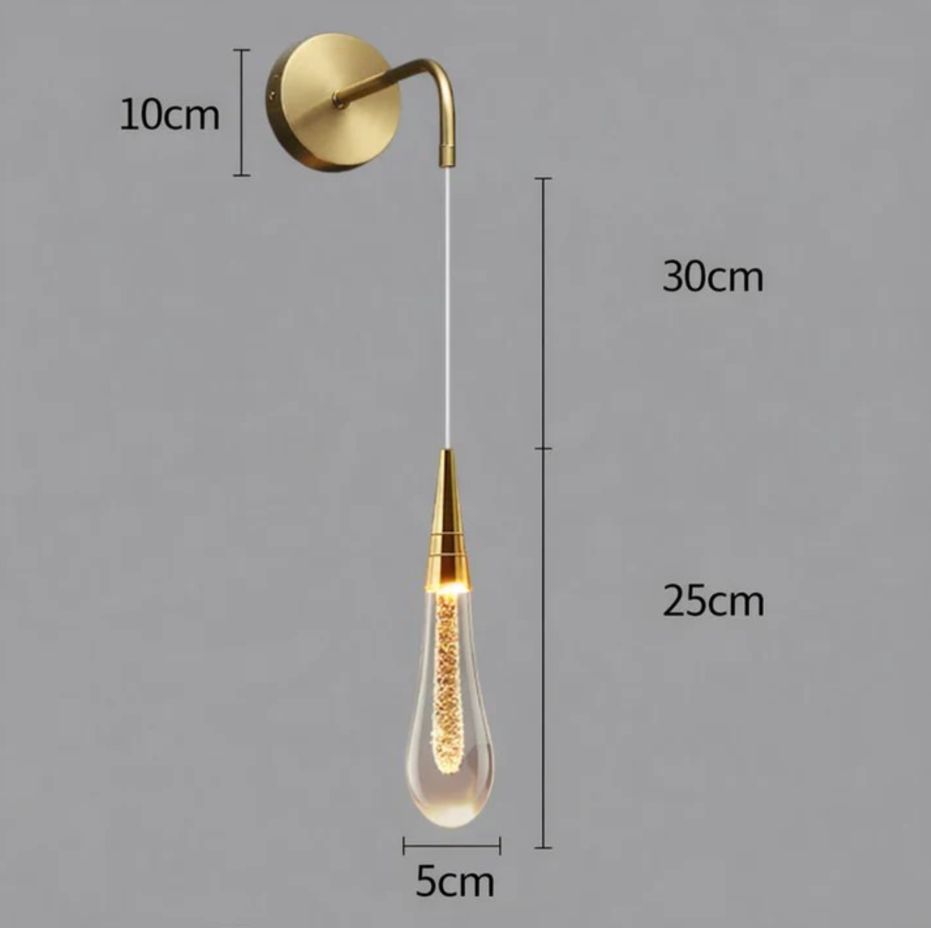 Kinkiet ścienny wiszący z dekoracyjną żarówką — minimalistyczna lampa LED | Norivo Norivo