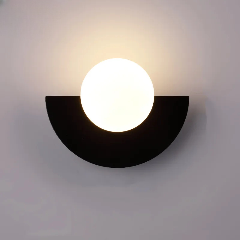 Nowoczesna lampa ścienna LED w kształcie półkola — geometryczny design, 12 wariantów | Norivo Norivo