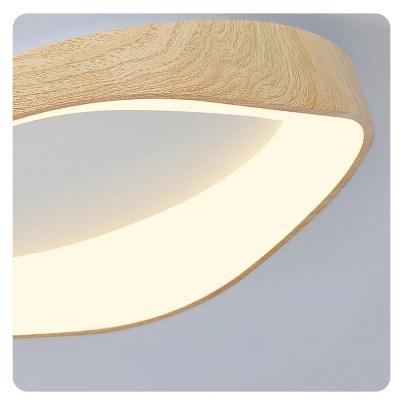 Skandynawska lampa sufitowa LED z efektem drewna — 5 kolorów, 3 rozmiary | Norivo Norivo
