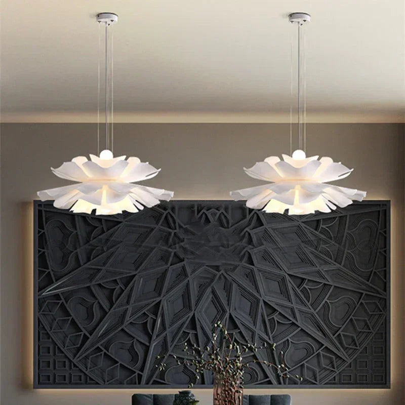 Lampa wisząca w kształcie kwiatu lotosu — warstwowy klosz | Norivo Norivo