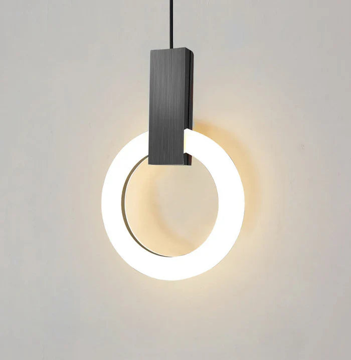 Lampa wisząca LED złoty pierścień | Norivo Norivo