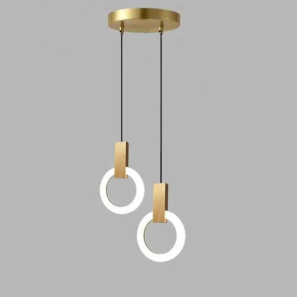 Lampa wisząca LED złoty pierścień | Norivo Norivo