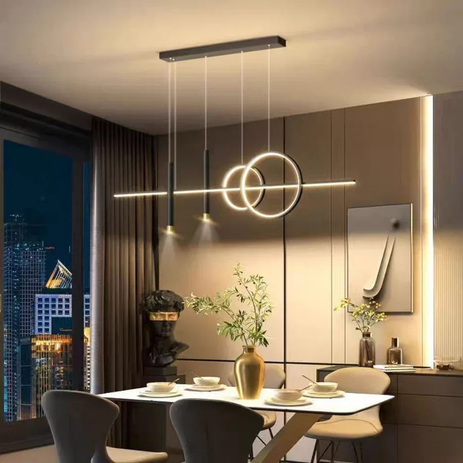 Lampa wisząca LED geometryczna — salon i jadalnia | Norivo Norivo