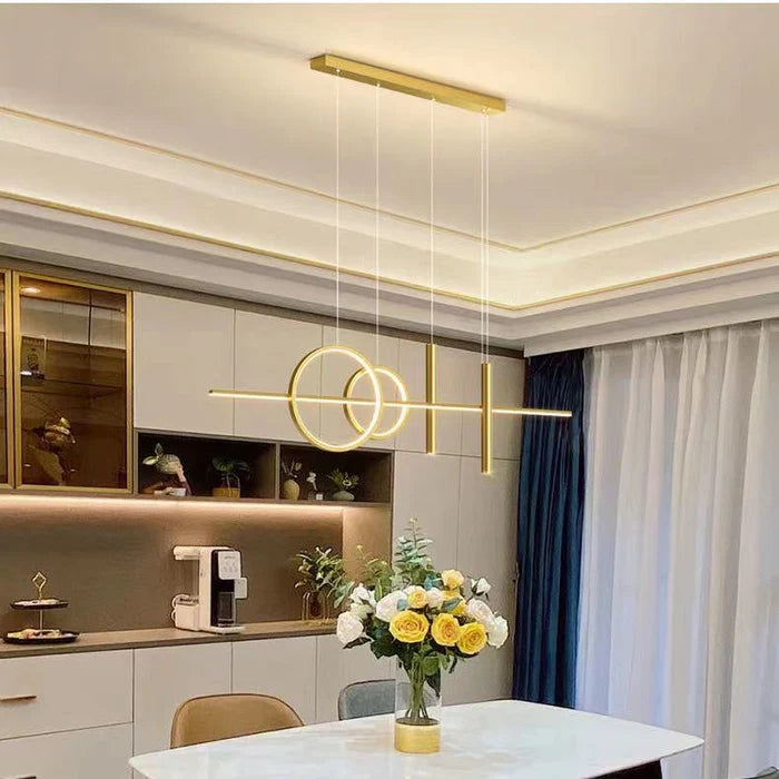 Nowoczesna lampa wisząca LED — geometryczny design, 3 pierścienie | Norivo Norivo