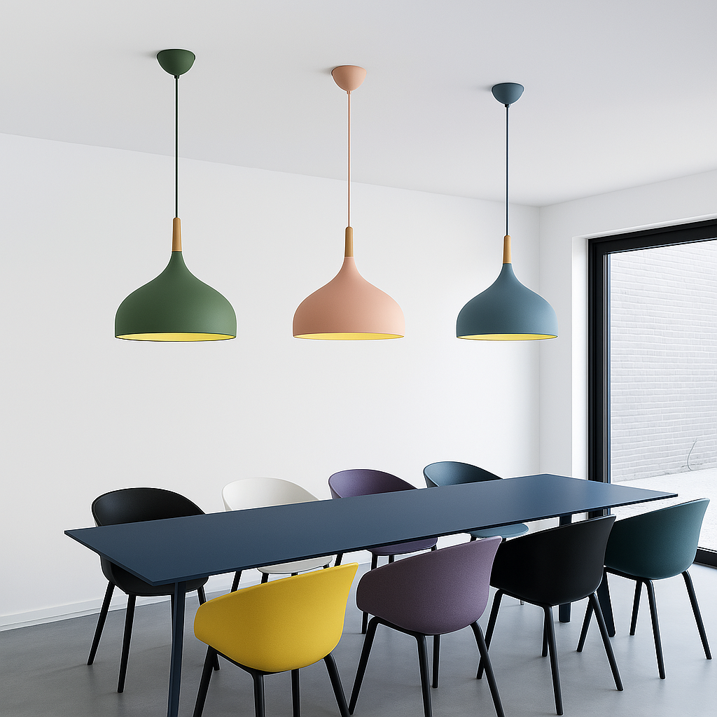 Lampa wisząca o zaokrąglonym kształcie — 8 kolorów | Norivo Norivo