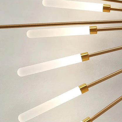 Żyrandol sufitowy LED — minimalistyczny design promieni słonecznych | Norivo Norivo
