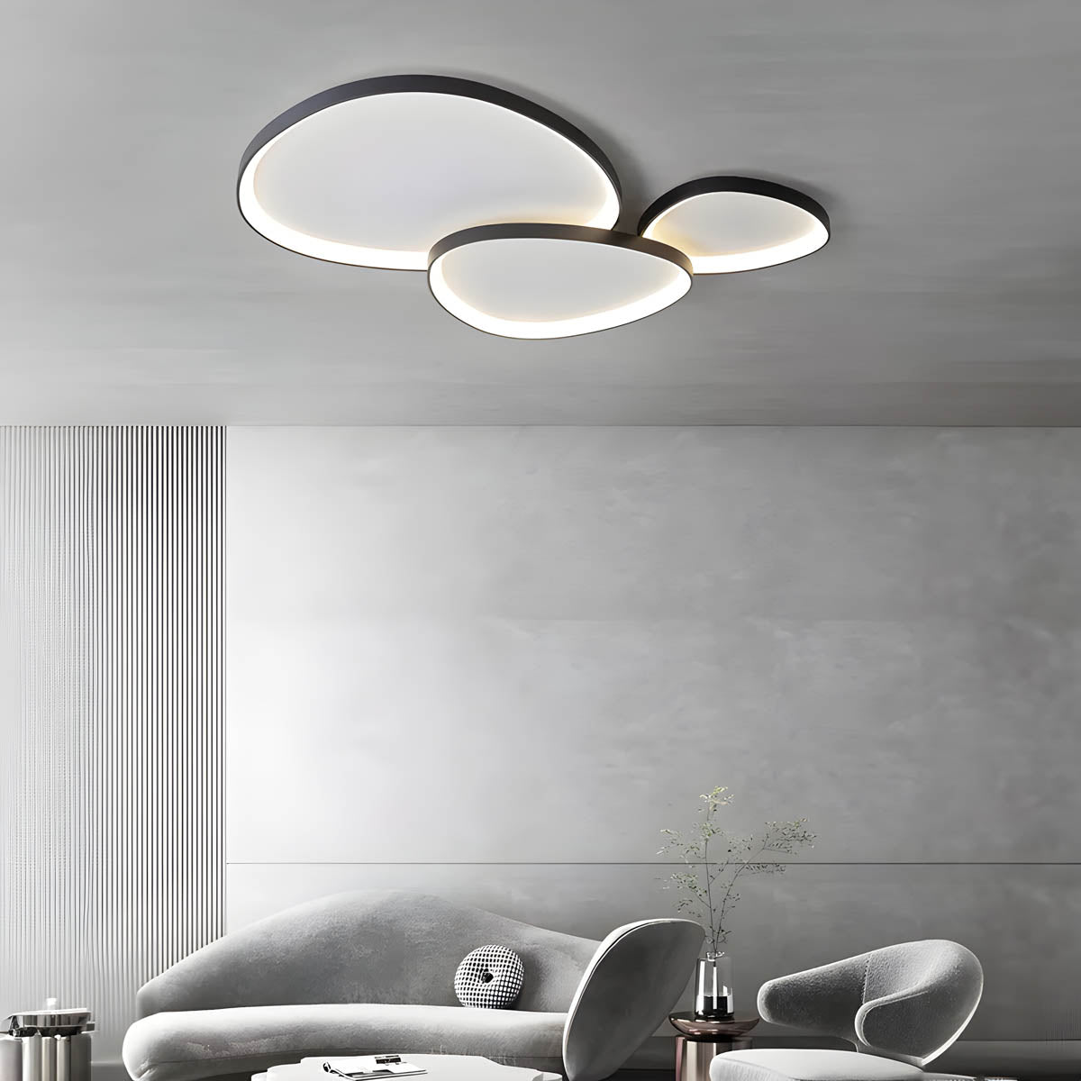 Plafon DEWY — okrągła, minimalistyczna lampa sufitowa, biała lub czarna | Norivo Norivo